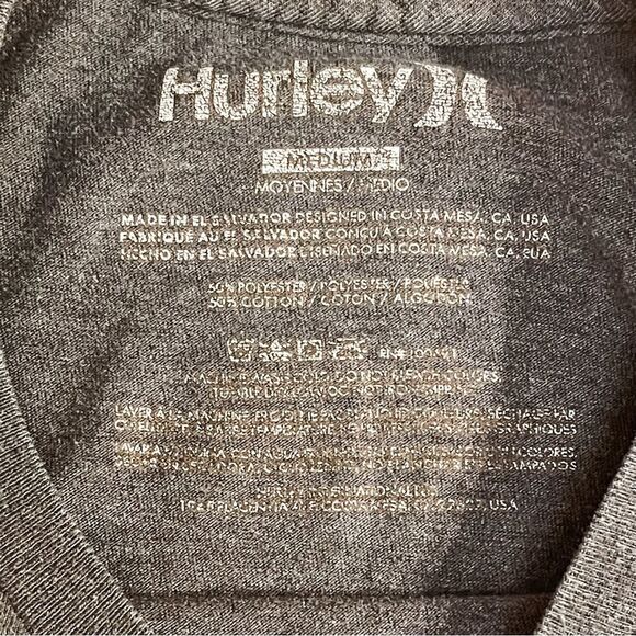 🍋 Hurley • Men’s Logo Soft Cotton Short Sleeve T-Shirt Size M - Picture 3 of 6